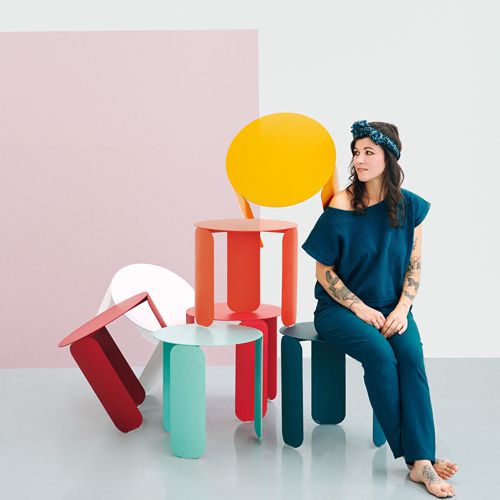 Juego de mesitas laterales para exterior BEBOP by Fermob en varios colores