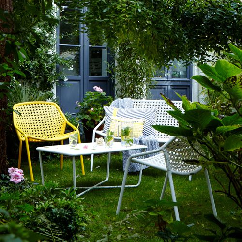 Sala de terraza o de jardin Croisette diseño de Pascal Mourgue para Fermob Mexico