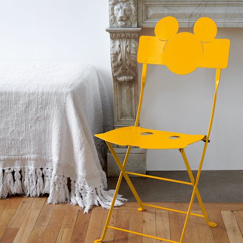 Silla para niños de Mickey Mouse en color amarillo plegable