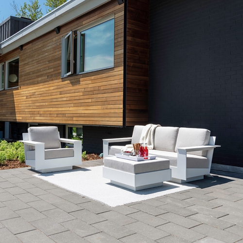 Sala Nisswa en color blanco para exteriores o terrazas