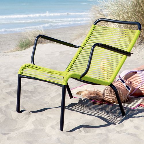 Sillon de aluminio para playa de la colección Saint Tropez resistente al mar y la arena