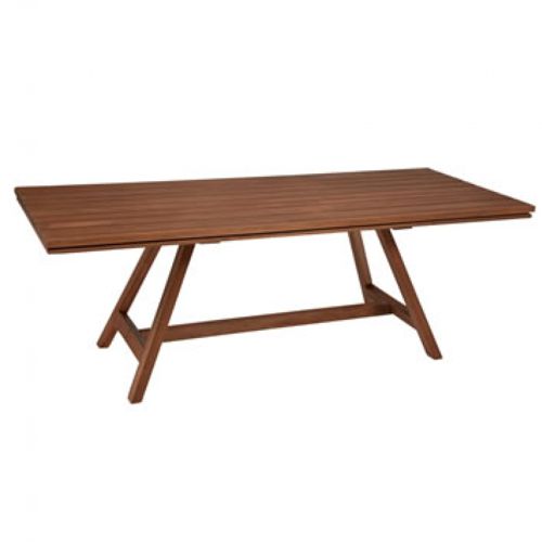 BU-5217 ATALAIA mesa comedor rectangular con patas trapecio