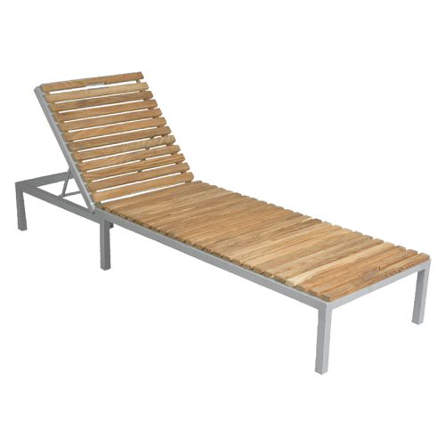 ST-1606 IBIZA  camastro reclinable c/madera s/cojin
