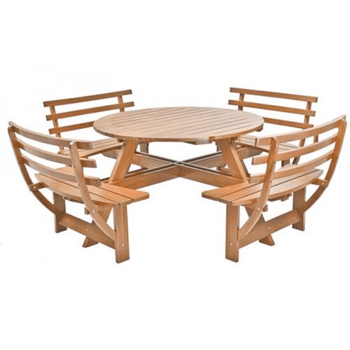 TM-0928 PLUS  Mesa c/bancas c/respaldo para Picnic