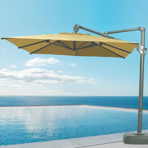 MAKU sombrilla cuadrada de poste lateral o colgante de uso rudo a un lado de una alberca